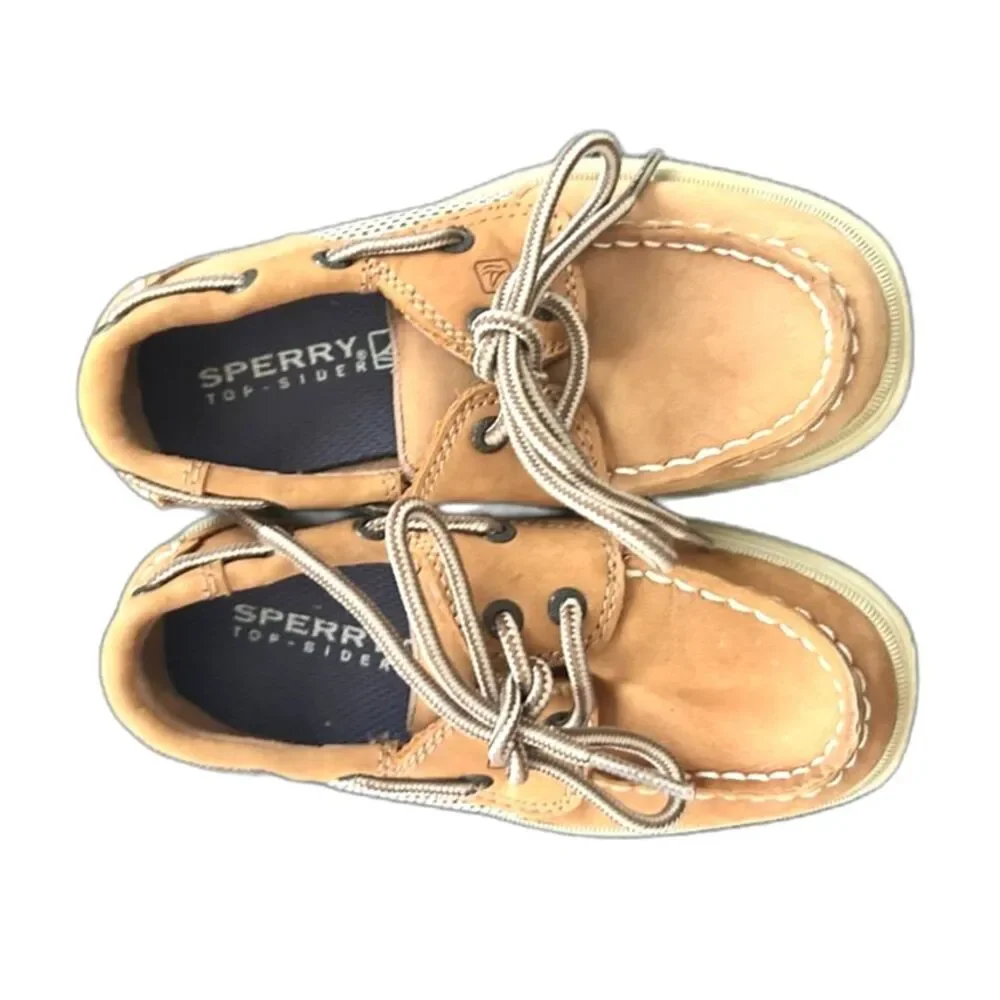 Sperry Boat Shoes Top-Sider Toddler Boys 9.5 Leather Lanyard Intrepid Loafer